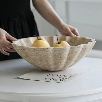 Natural Stone Fruit Bowl