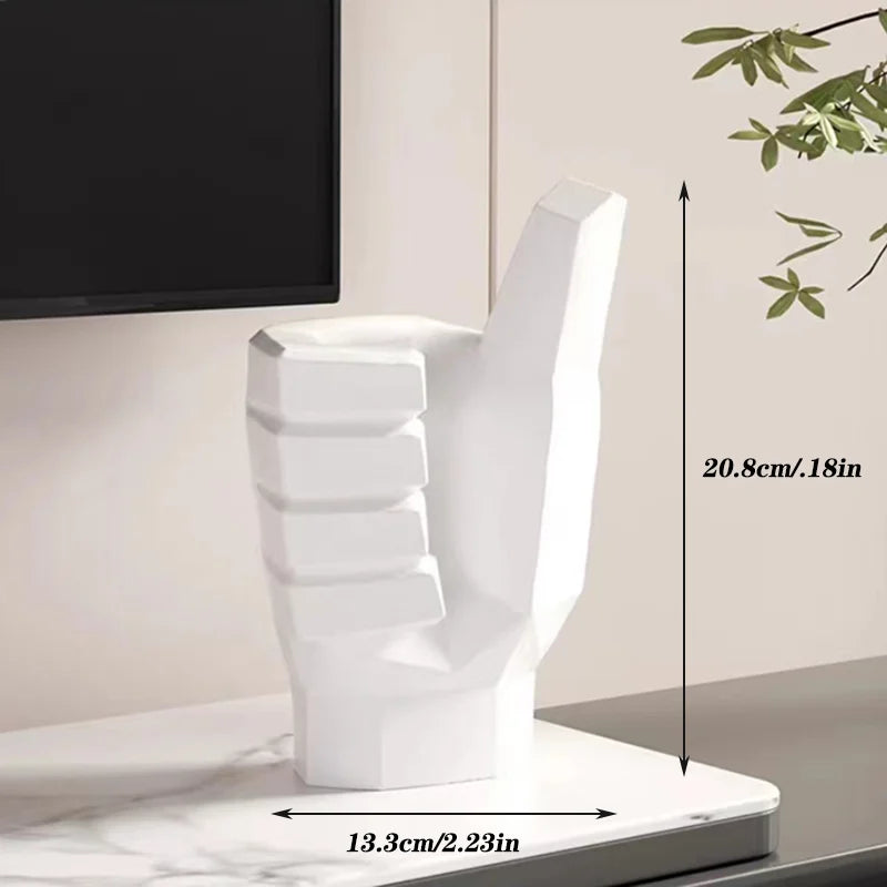 Sculptures de mains abstraites modernes 