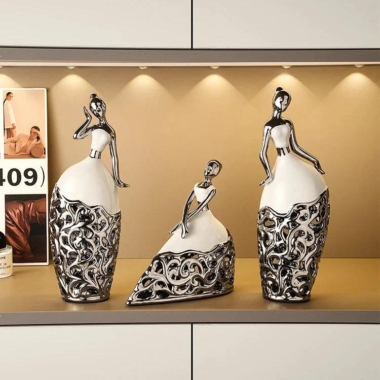 Modern Ceramic Dancer Figurine Sculpture