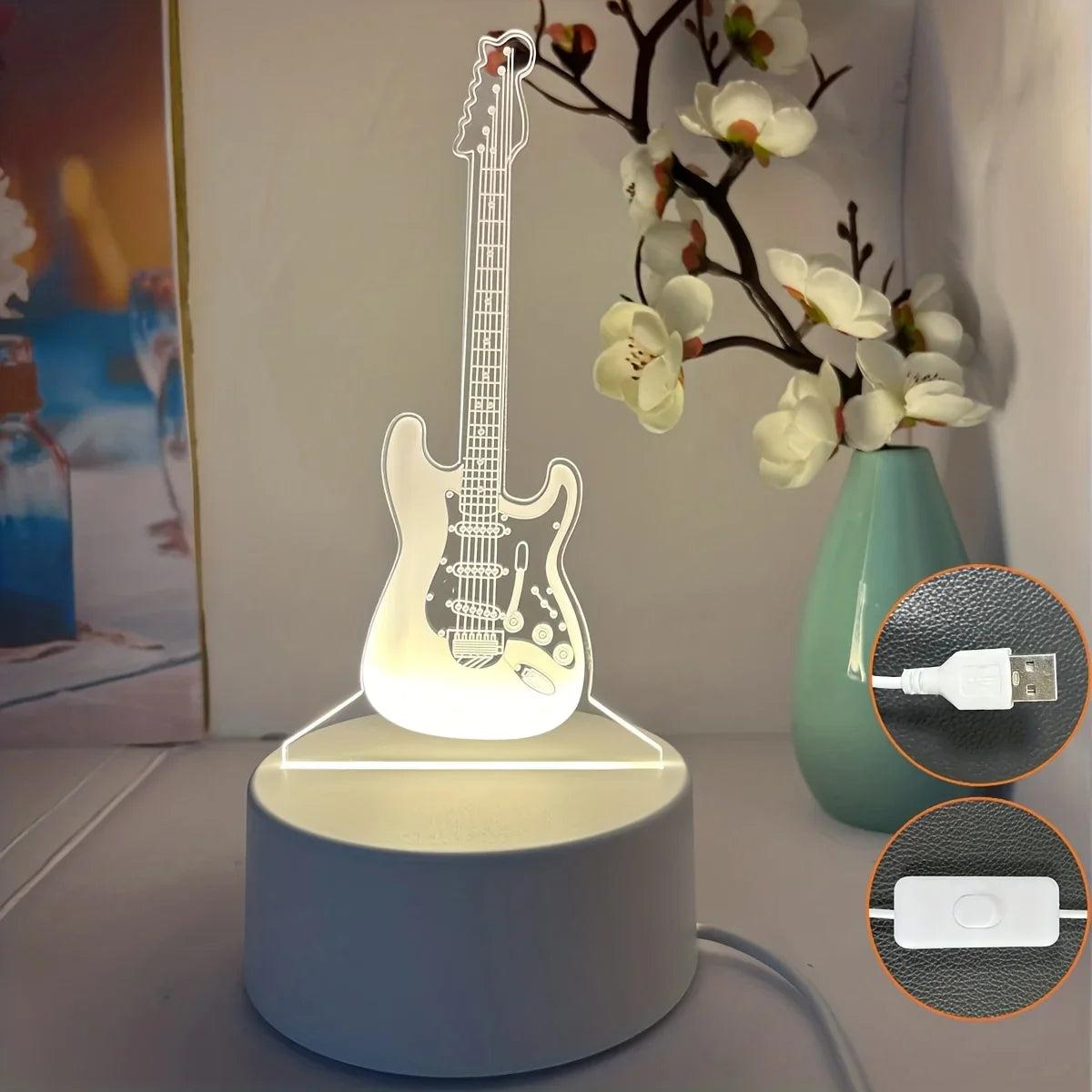 3D Guitar Night Light