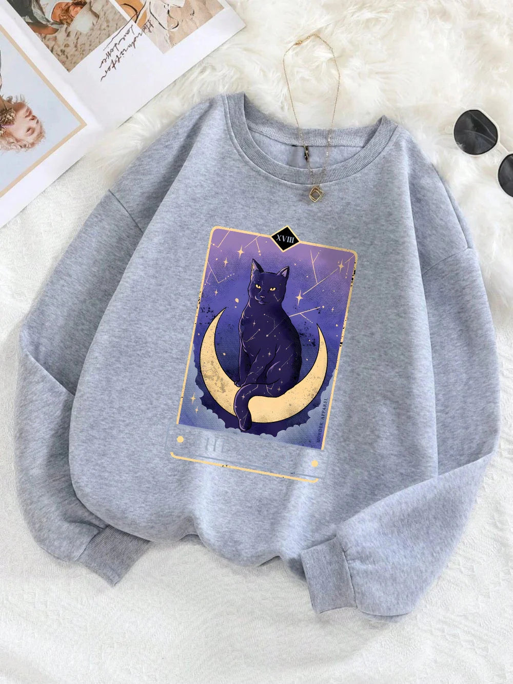 Sweat-shirt Carte de Tarot de la Lune