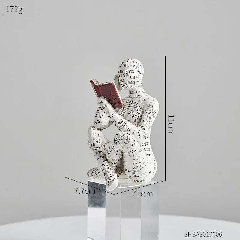 Reading Abstract Figurine