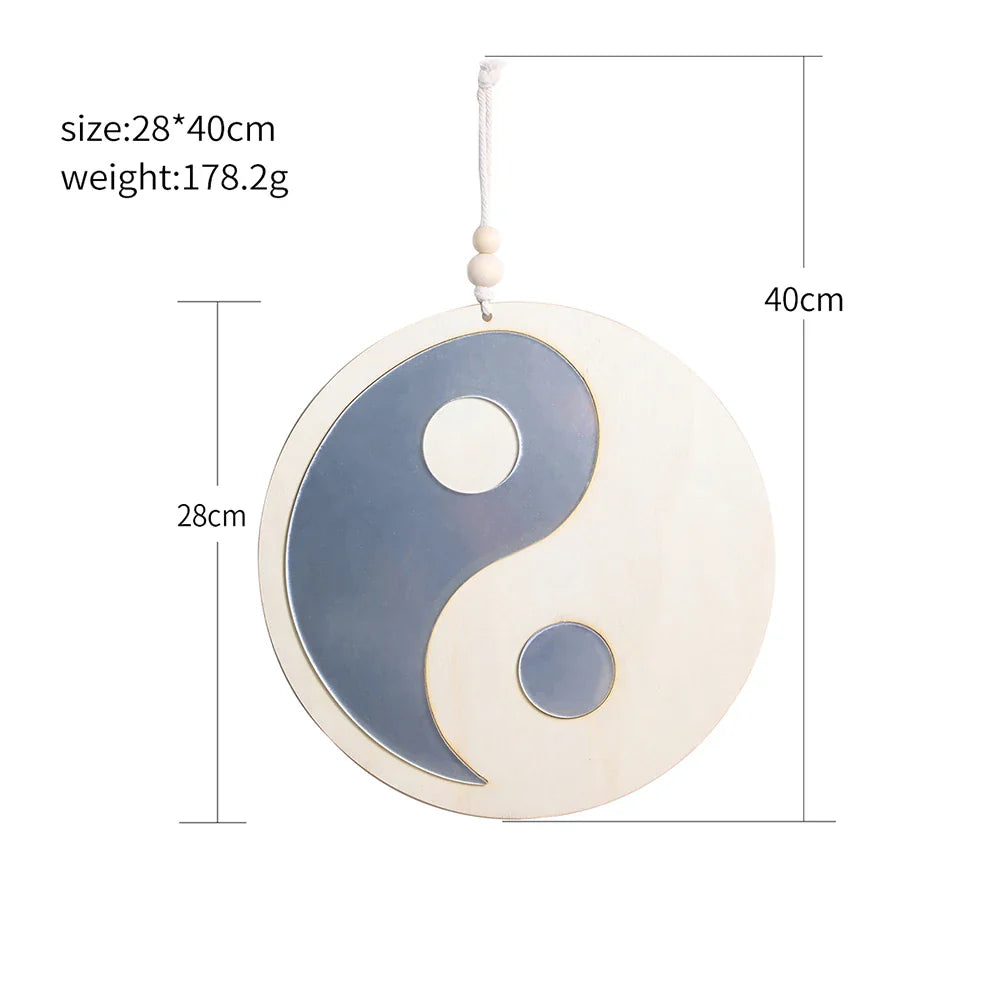 Yin Yang Wood Mirror
