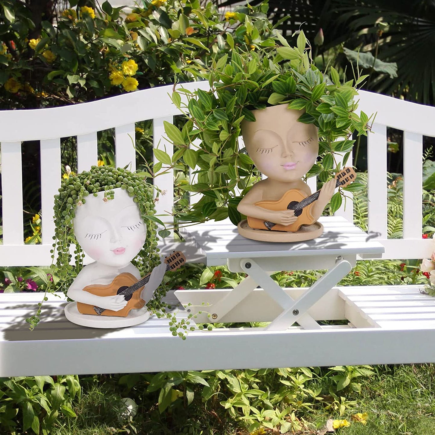 Guitar Lady Flowerpot