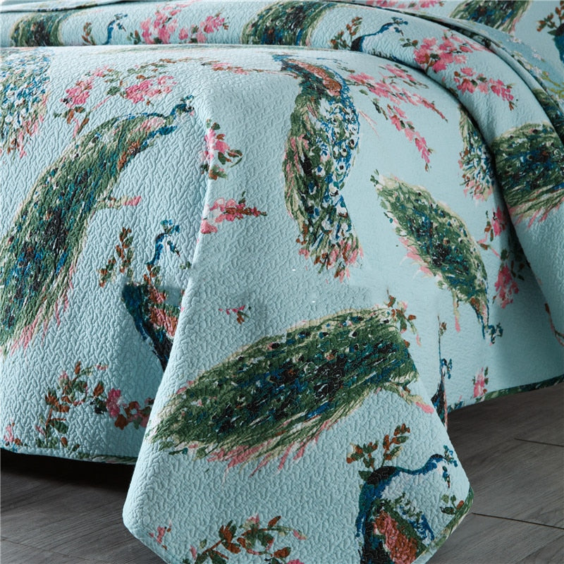 Peacock Quilt Set