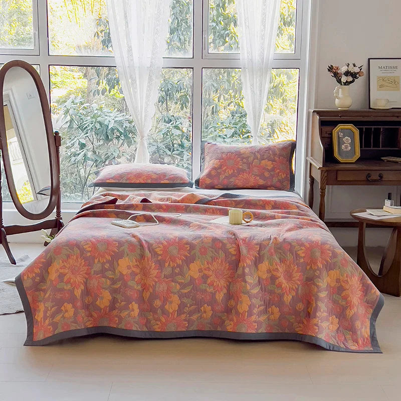 Retro Sunburst Bedspread