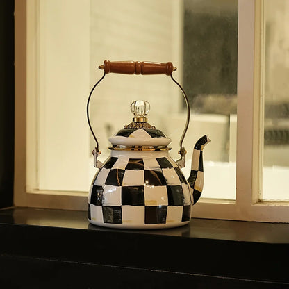 2,5 l karierter Keramik-Wasserkocher