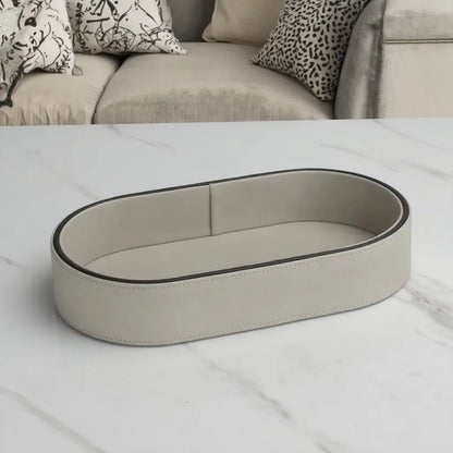 PU Leather Valet Tray for Entryway, Jewelry, and Desk Organization
