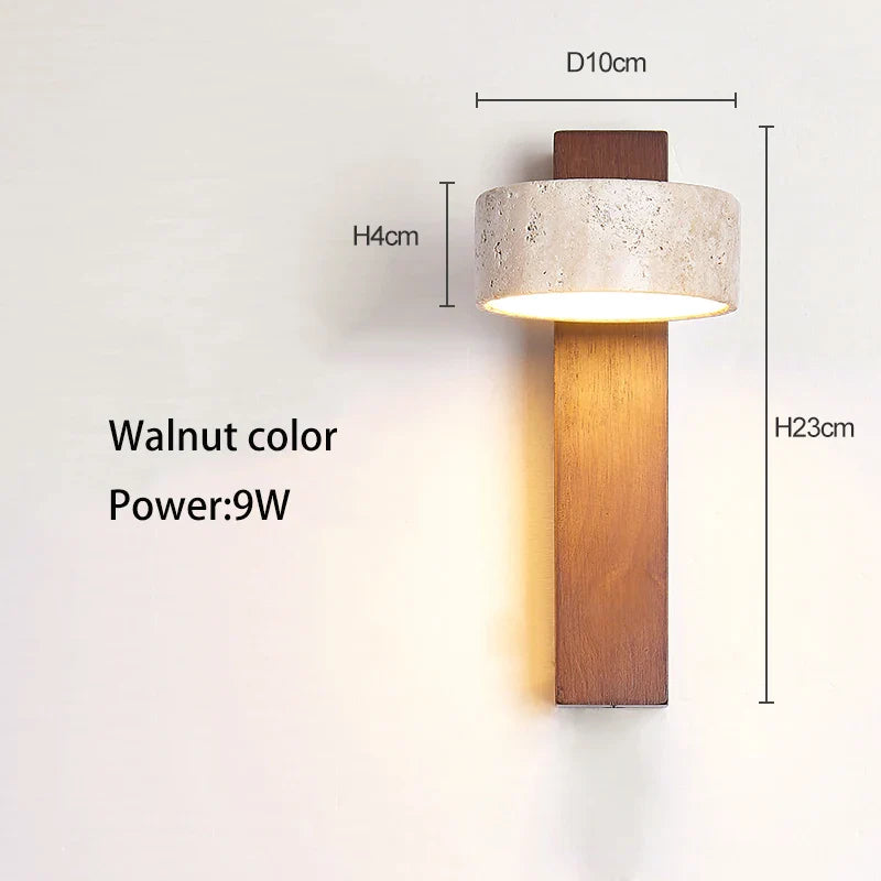 180 Rotatable Natural Marble Stone Wall Sconce