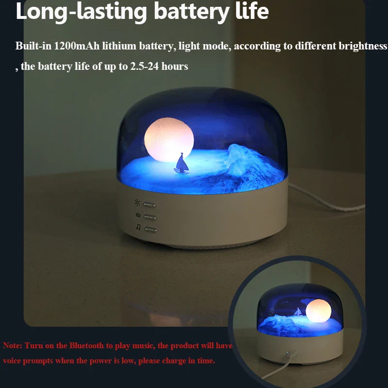 Moon Landscape Bluetooth Speaker & Night Light