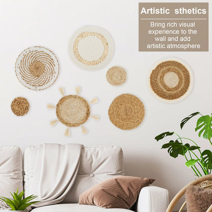 WovenHaven – Rustic Farmhouse Basket Wall Set (7pcs)