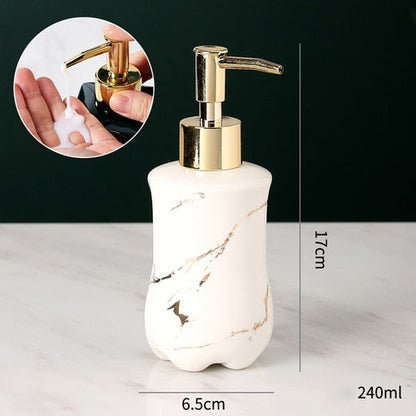 Elegant Solid Marble Soap Dispenser