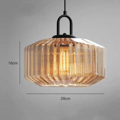 Retro Colored Glass Pendant Light