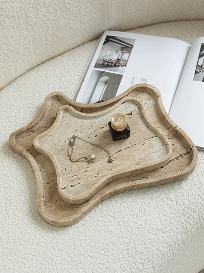 Vintage Travertine Stone Tray