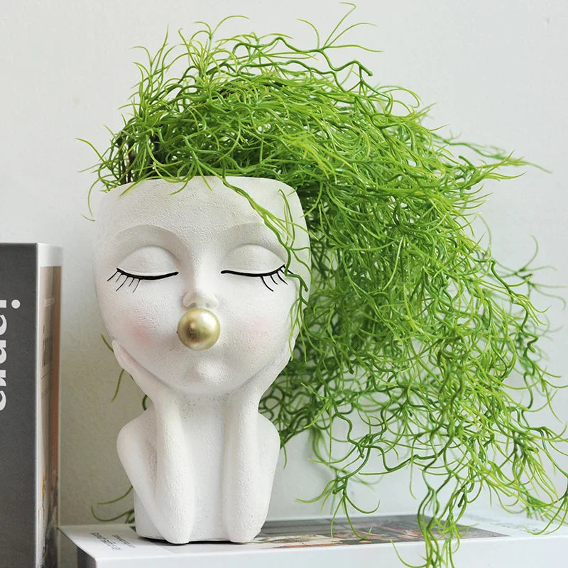 Bubble Girl Flower Pot