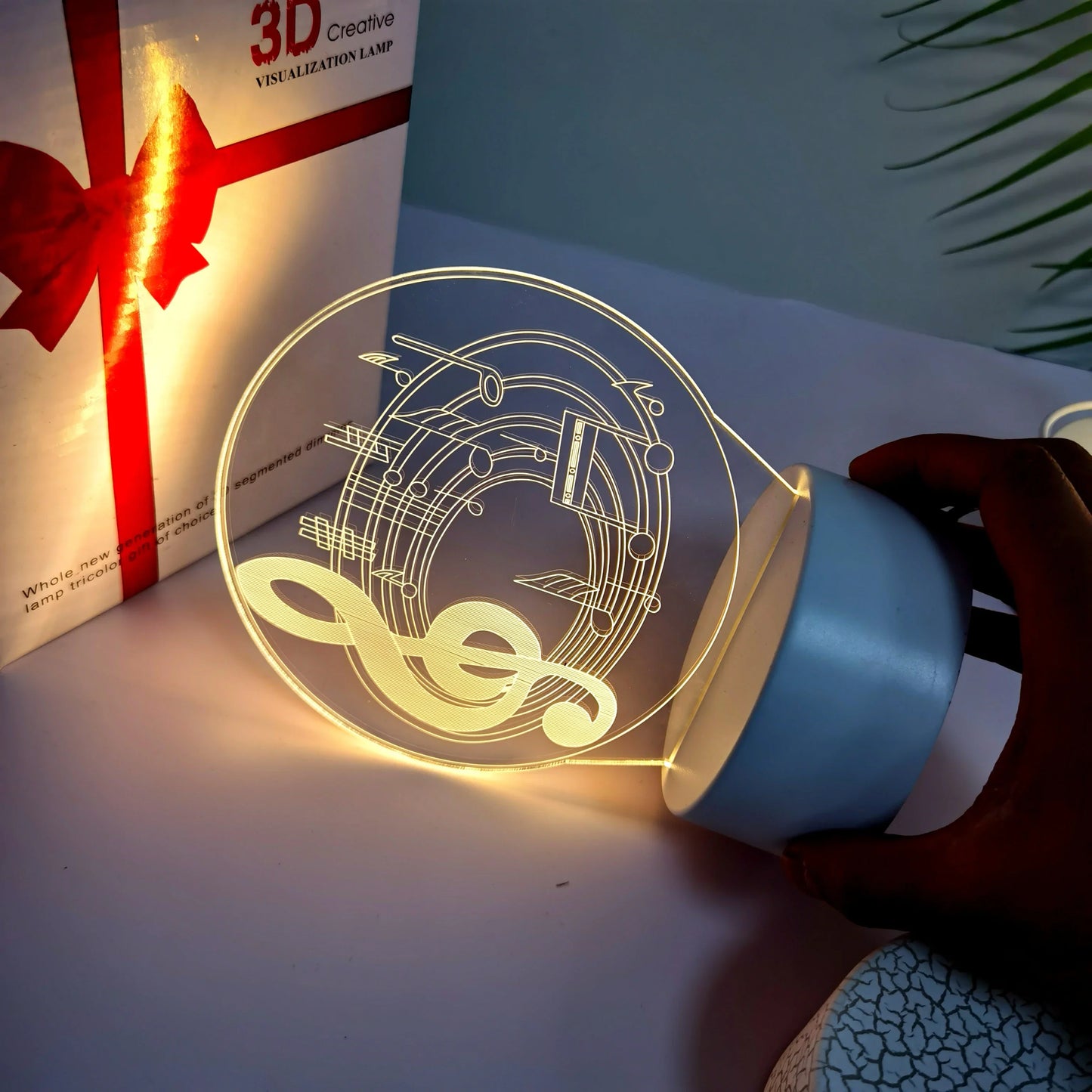 3D Musical Note Night Light