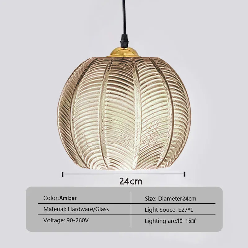 Colorful Nordic Palm Leaf Pendant Light