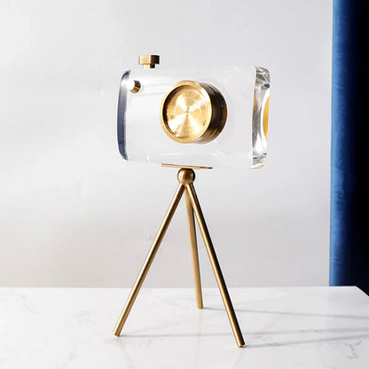 Modern Minimalist Gold Tripod Sculpture