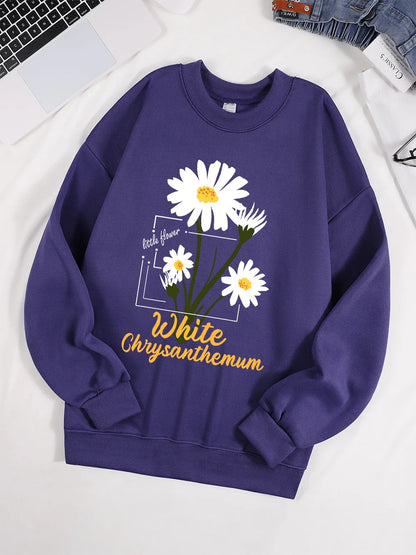 Little White Chrysanthemum Sweatshirt