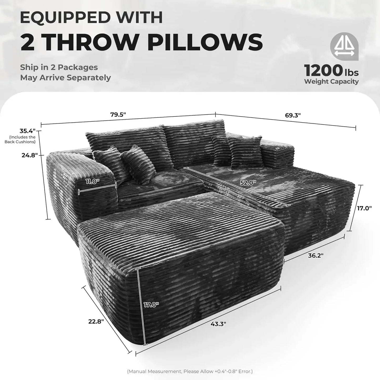 80" CloudNest Luxe Lounger