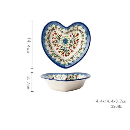 Hand-painted Floral Ceramic Bowl