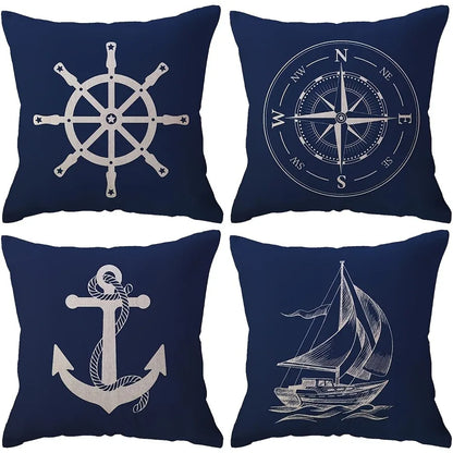 Nautical Throw Pillow Covers