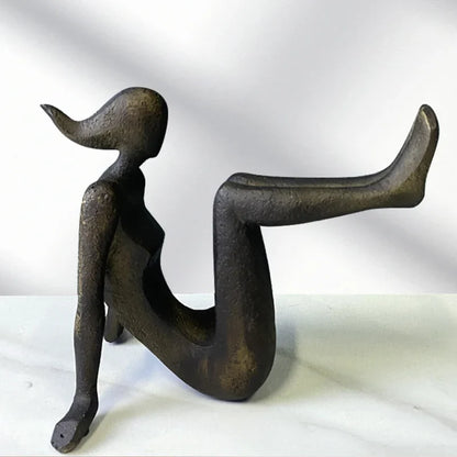 Modern Thinker Girl Statue - Abstract Character Home Decor bookend Figurine Home Decoration Accessories Living Room resin sculpture home decor Sculpture