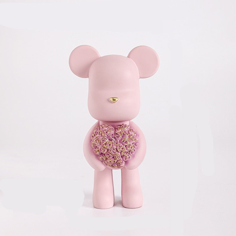 Nordic Rose Bear Figurine