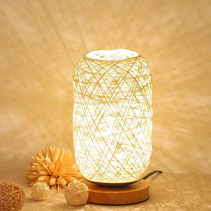 Rattan Twine Table Lamp