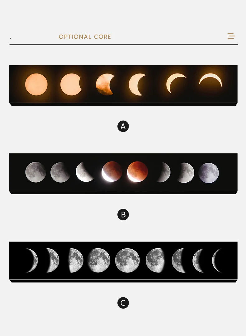 Luminus Moon Phases Wall Art