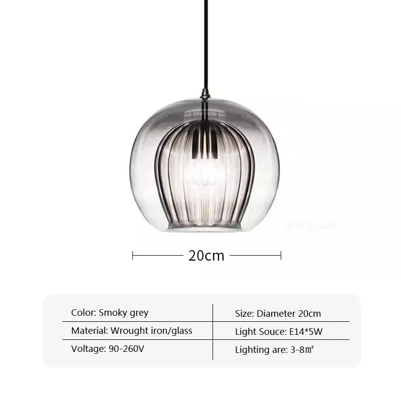 Nordic Double Glass Pendant Light