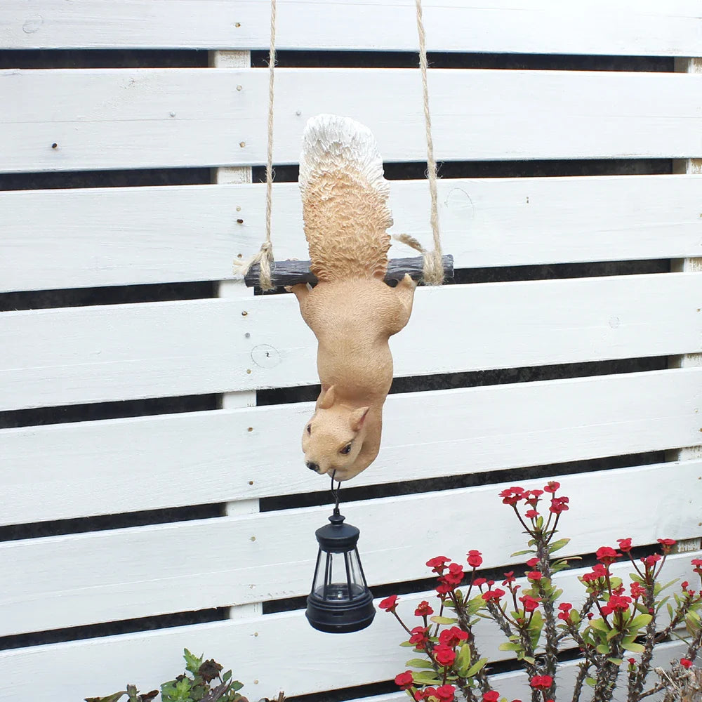 Oakglow Garden Squirrel Solar Statue
