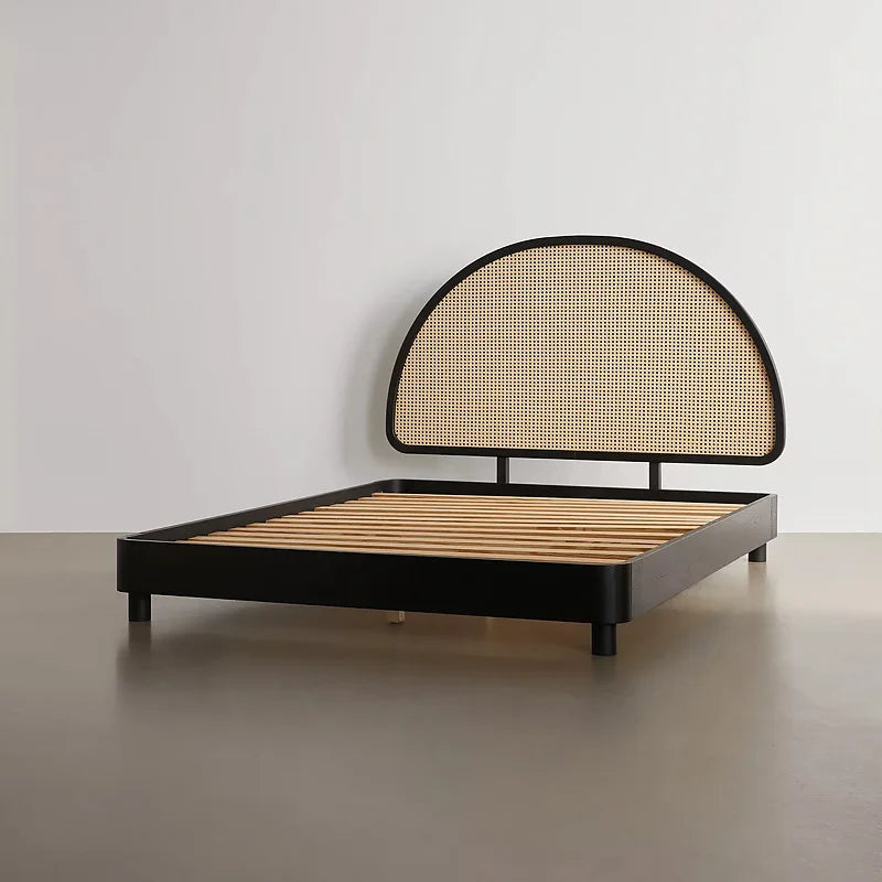 Half Moon Rattan Woven Bed