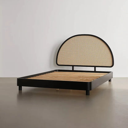 Half Moon Rattan Woven Bed