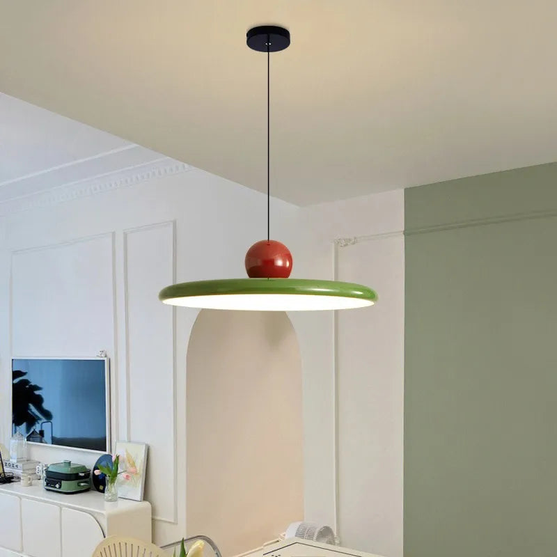 Cream Dish Pendant Light