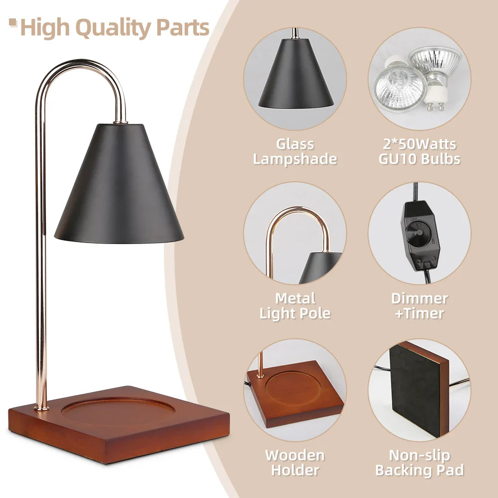 Lampe chauffe-bougie avec minuterie