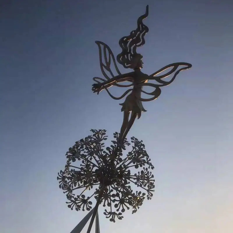 Fairy Dancing with Dandelion Garden Statue