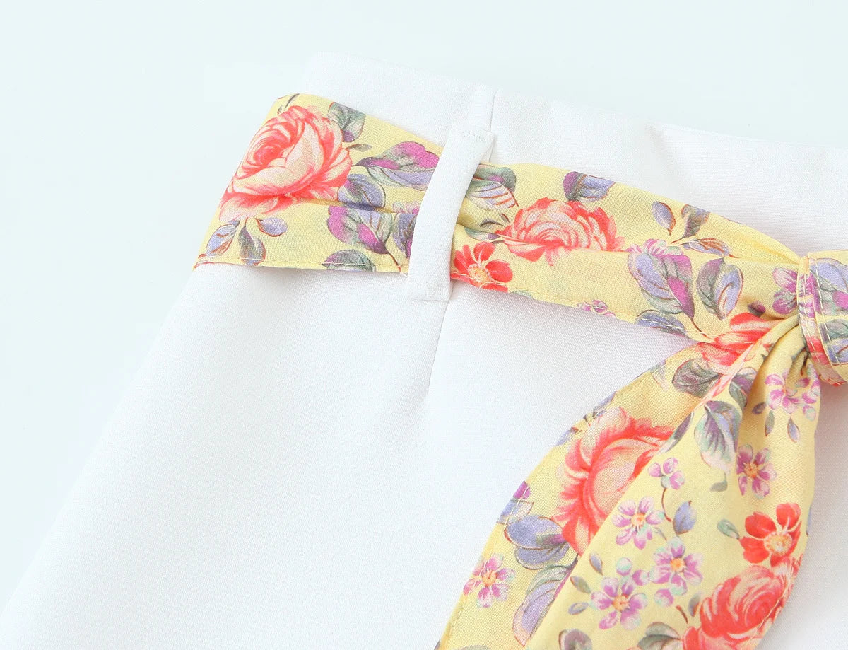 SILKROYA Scarf Belt Shorts