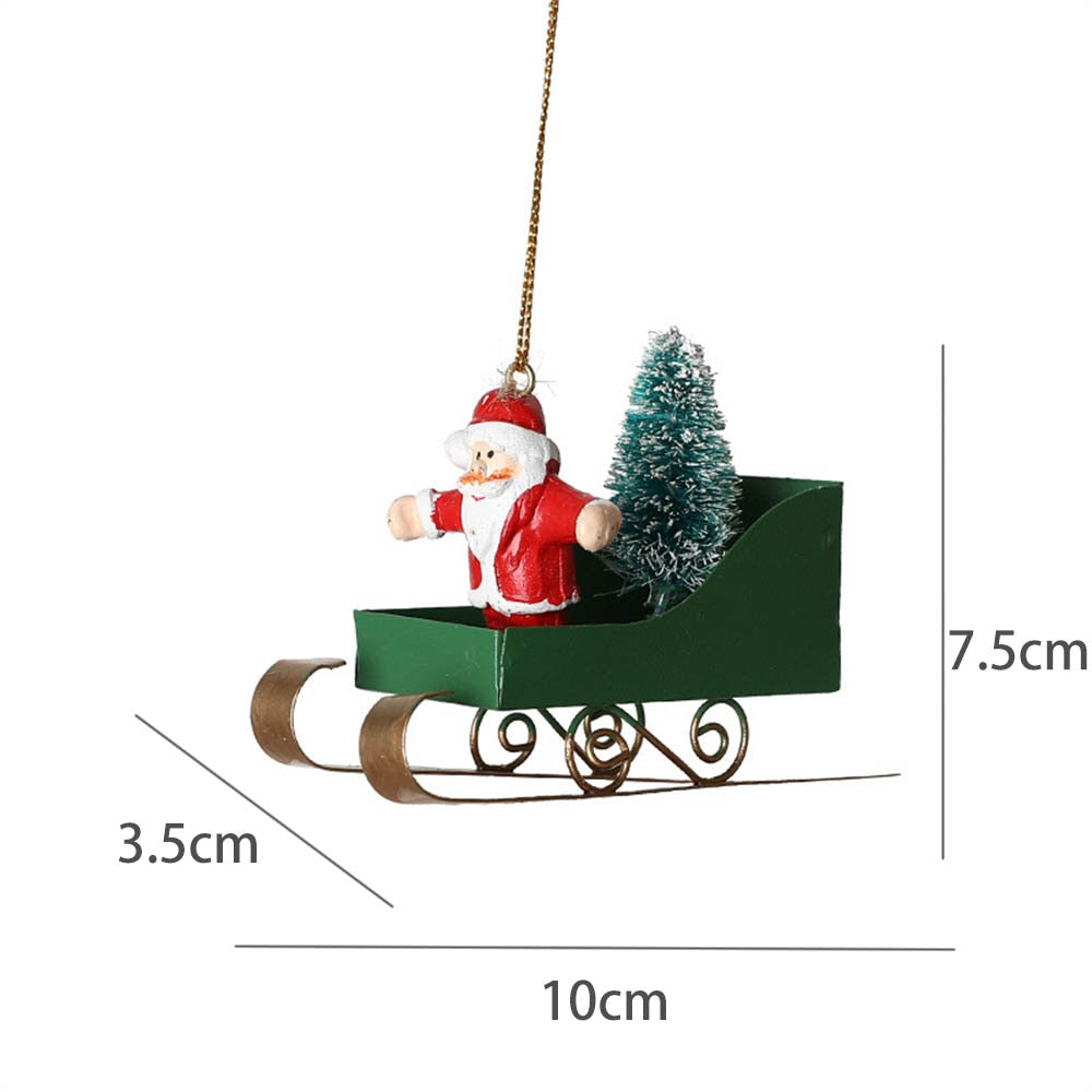 Santa Sleigh Christmas Tree Decor