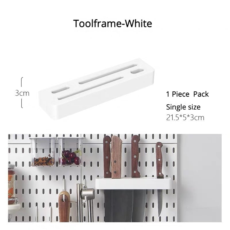 Organizzatore da parete con pannelli forati