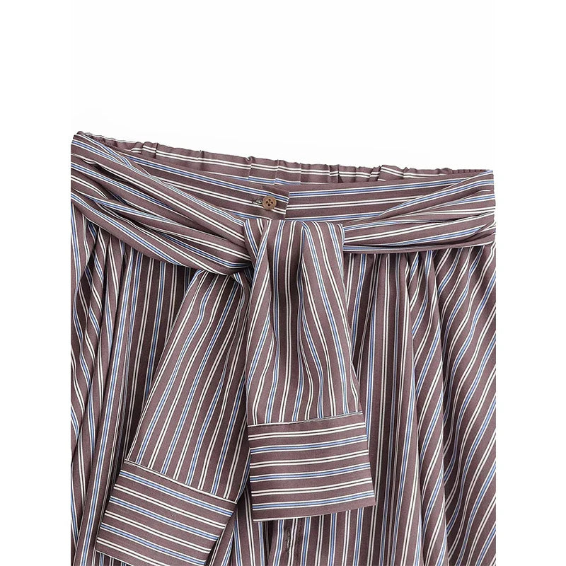 LineaBelle Striped Skort Shorts