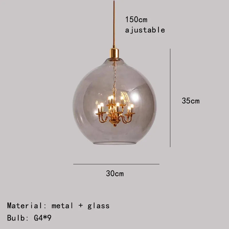 Golden Globe Kronleuchter-Anhänger