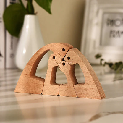 Family Wood Figurine