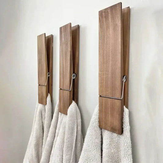 Clothespin Clip Wall Holder