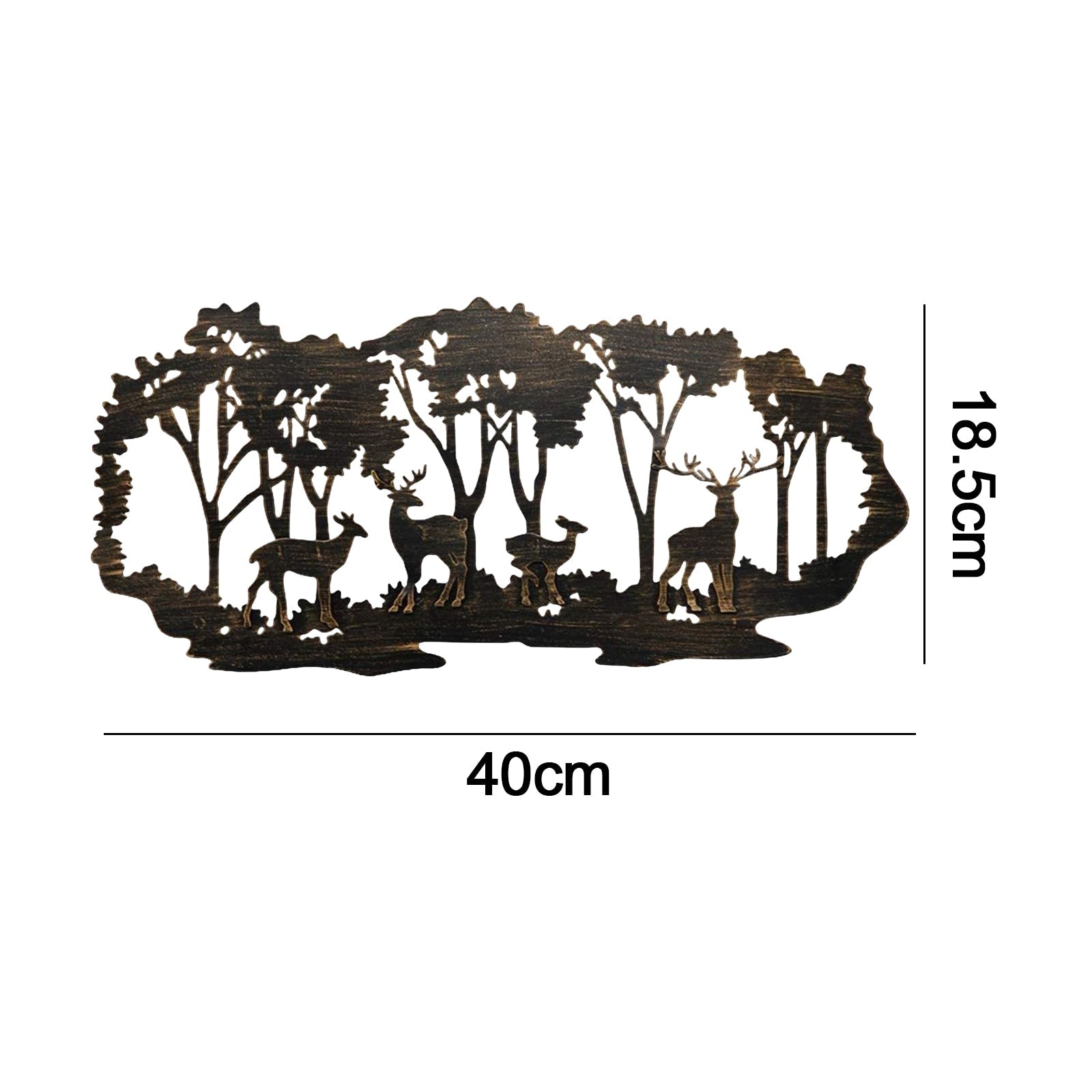 Deer Forest Hollow Out Metal Wall Art