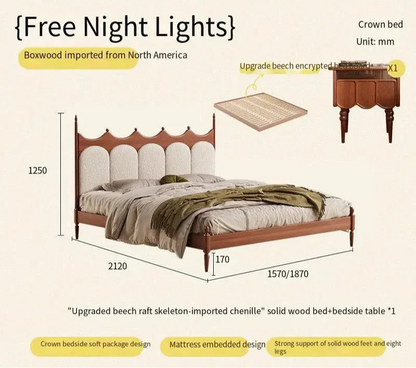 CrownRest™ Solid Wood Bed