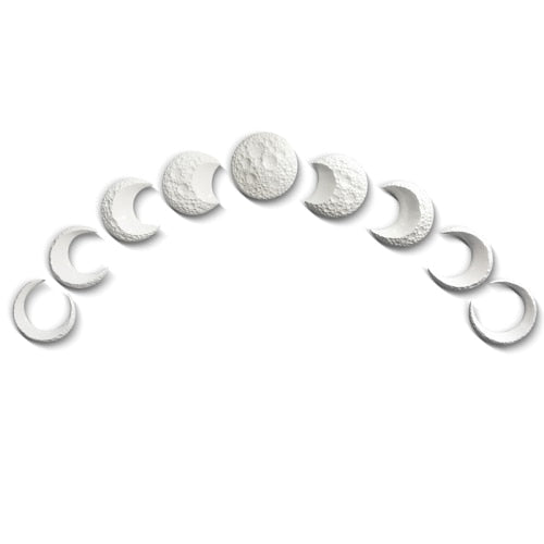 Ceramic Simulation Moon Phases Wall Decor