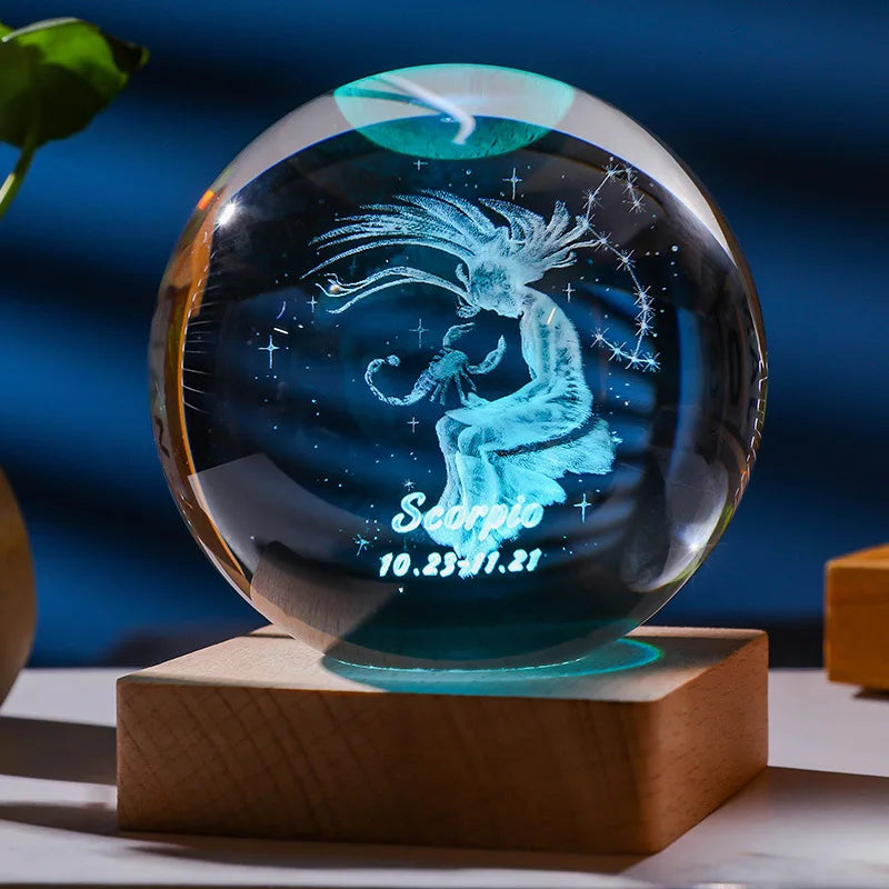 Constellation Crystal Ball Night Light