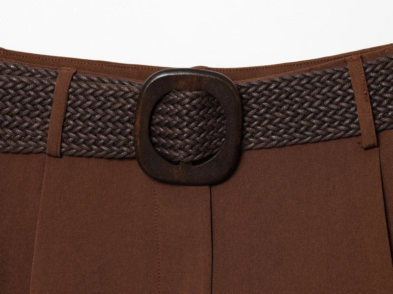 Ruvelle Belted Casual Shorts