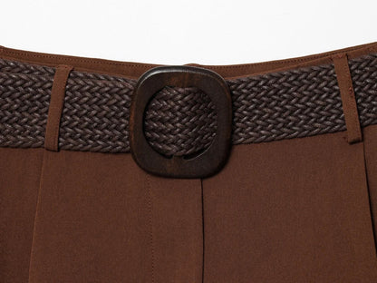 Ruvelle Belted Casual Shorts